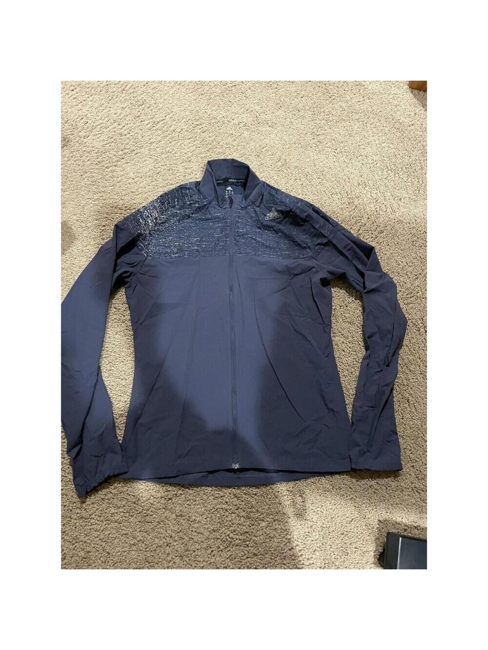 Women's ADIDAS Running supernova blue light jacket SMALL full zip